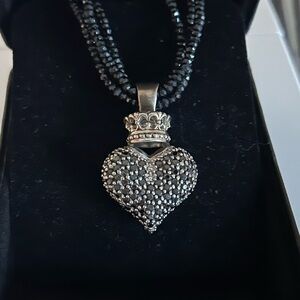 Gorgeous King Baby Queen baby large heart necklace